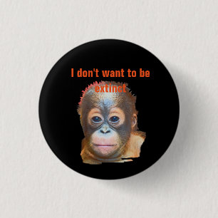 Orangutan Wildlife Ronde Button 3,2 Cm
