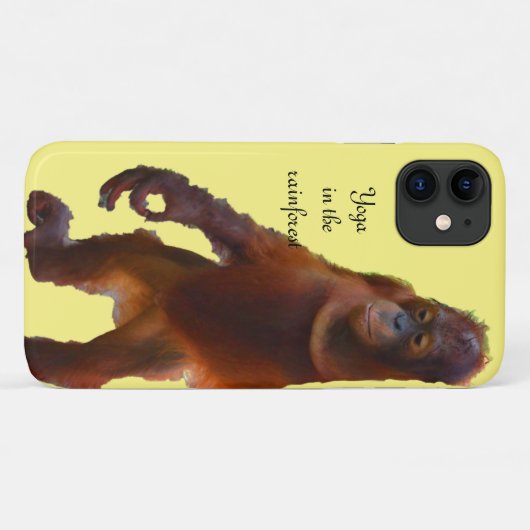 Orangutan Yoga in het regenwoud Case-Mate iPhone Case (Achterkant (horizontaal))