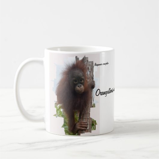 Orangutanen in de Mok van Borneo Coffee (Links)