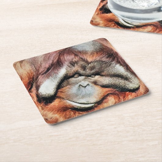 ORANGUTANS KARTONNEN ONDERZETTERS (Schuin)