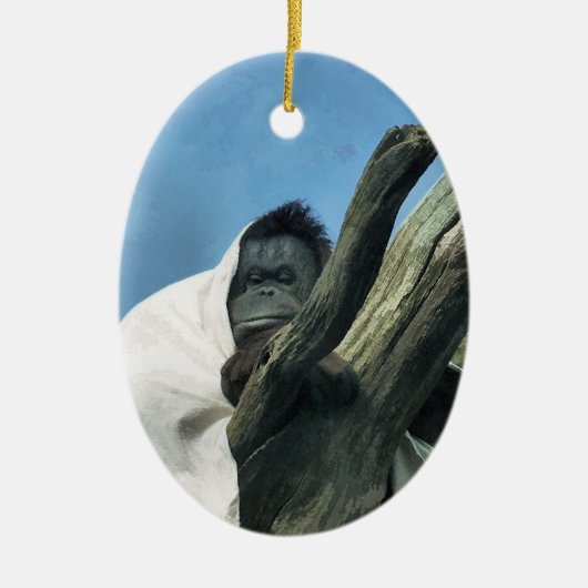 ORANGUTANS KERAMISCH ORNAMENT (Voorkant)