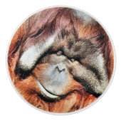 ORANGUTANS KERAMISCHE KNOP (Voorkant)
