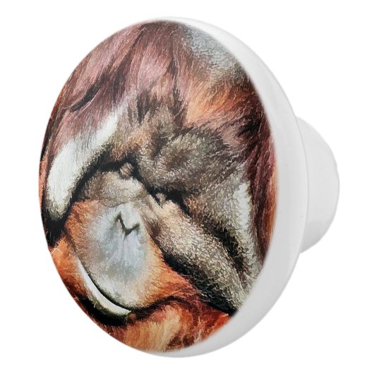 ORANGUTANS KERAMISCHE KNOP (Rechts)