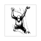Orangutans Monkey Ape Safari Oerwoud Dieren Rubberstempel (Afrduk)