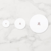 Orangy Red decorative Design Confetti (Achterkanten)