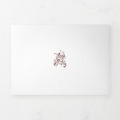 Orangy Red decorative Design Drieluik Kaart (Cover)