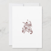 Orangy Red decorative Design Feestdagenkaart (Voorkant)