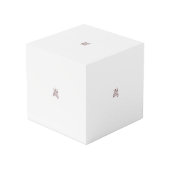 Orangy Red decorative Design Kubus (Achter hoekig)