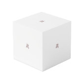 Orangy Red decorative Design Kubus (Voorkant hoekig)