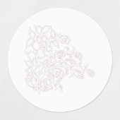 Orangy Red decorative Design Labels (Design 2)