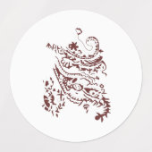 Orangy Red decorative Design Labels (Design 1)