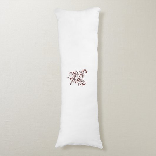 Orangy Red decorative Design Lichaamskussen (Voorkant Verticaal)