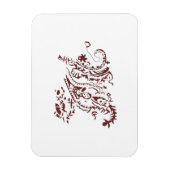 Orangy Red decorative Design Magneet (Verticaal)