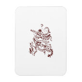 Orangy Red decorative Design Magneet (Verticaal)