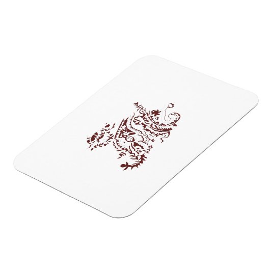 Orangy Red decorative Design Magneet (Linkerzijde)