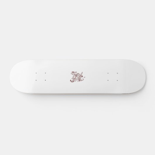 Orangy Red decorative Design Persoonlijk Skateboard (Horizontaal)