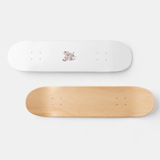 Orangy Red decorative Design Persoonlijk Skateboard (Horizontaal)