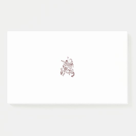 Orangy Red decorative Design Post-it® Notes (Voorkant)