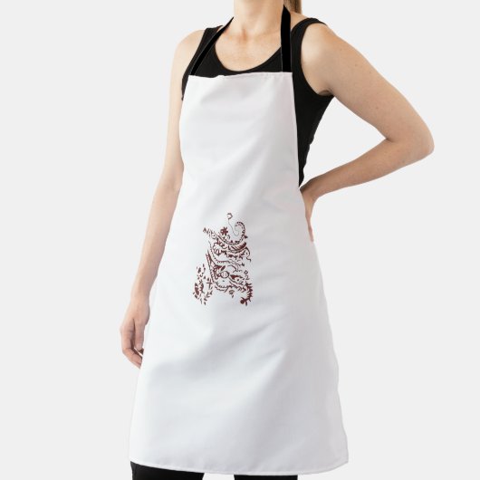 Orangy Red decorative Design Schort (Insitu)