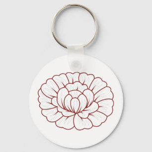 Orangy Red decorative Design Sleutelhanger