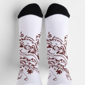 Orangy Red decorative Design Sokken (Top)