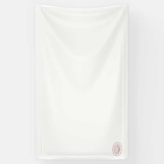 Orangy Red decorative Design Vinyl Banner (Verticaal)