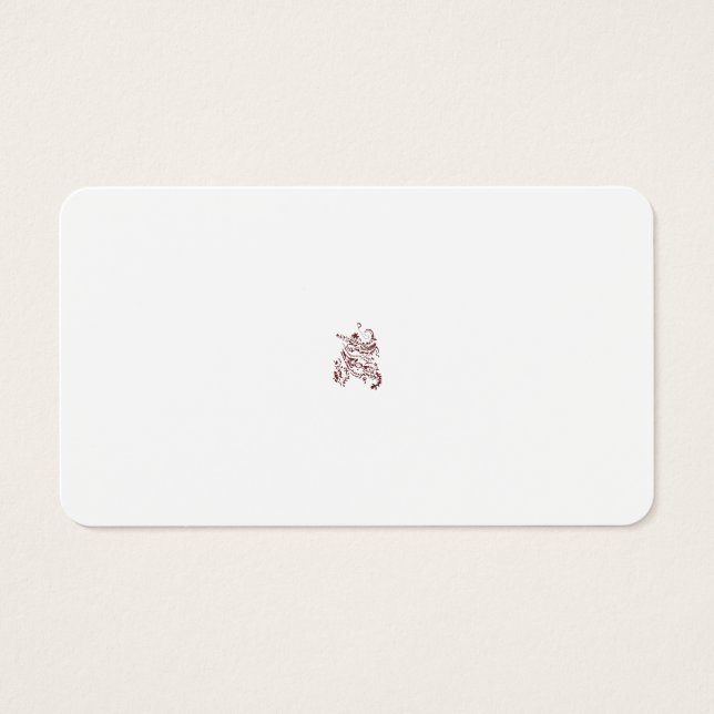 Orangy Red decorative Design Visitekaartje (Voorkant)