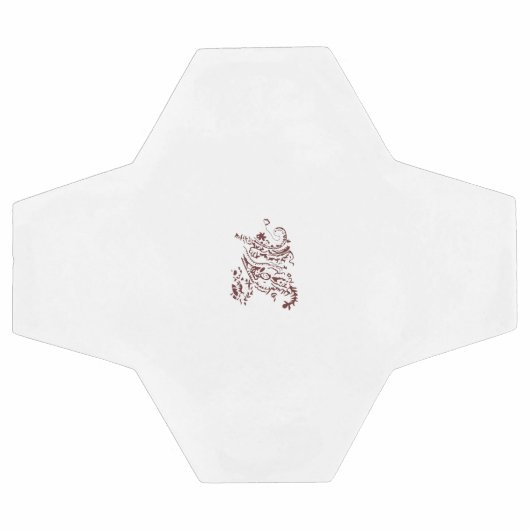 Orangy Red decorative Design Voetbal (Enkel)