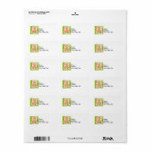 Oranje 1e verjaardag Label op groene deur (Full Sheet)