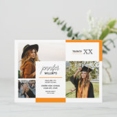 Oranje 3 Aankondiging Afstuderen foto's (Staand voorkant)