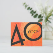 Oranje 40 decennium van de geboorte briefkaart (Staand voorkant)
