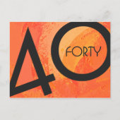 Oranje 40 decennium van de geboorte briefkaart (Voorkant)