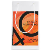 Oranje 40 decennium van de geboorte klein cadeauzakje (Voorkant)