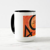 Oranje 40 decennium van de geboorte mok (Voorkant links)