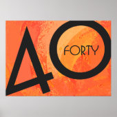 Oranje 40 decennium van de geboorte poster (Voorkant)