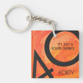 Oranje 40 decennium van de geboorte sleutelhanger (Voorkant)