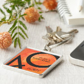 Oranje 40 decennium van de geboorte sleutelhanger (Zijkant)