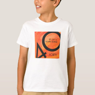 Oranje 40 decennium van de geboorte t-shirt