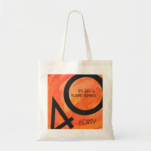 Oranje 40 decennium van de geboorte tote bag (Voorkant)