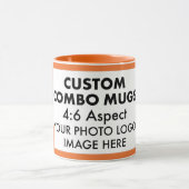 Oranje 4:6 Fotolijst Custom Combo Mok (Midden)