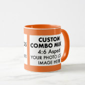 Oranje 4:6 Landschap 2 x Fotolijst Aangepaste comb Mok (Voorkant rechts)