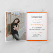 Oranje 4-Photo Fun Boxes Afstuderen Uitnodiging (Binnen)