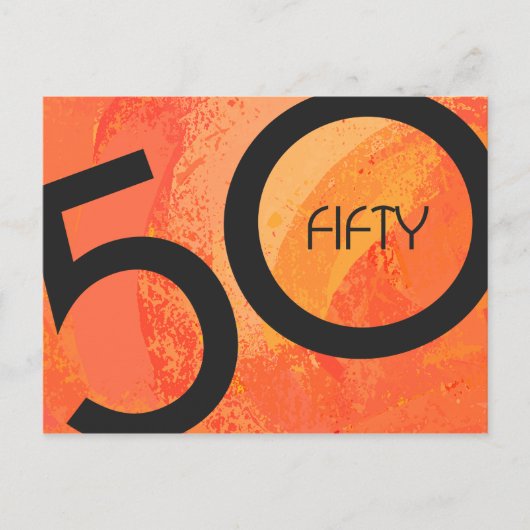Oranje 50 decennium van de geboorte briefkaart (Voorkant)