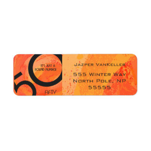 Oranje 50 decennium van de geboorte etiket