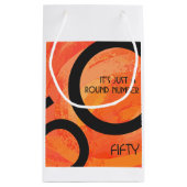 Oranje 50 decennium van de geboorte klein cadeauzakje (Achterkant)