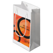 Oranje 50 decennium van de geboorte klein cadeauzakje (Voorkant Gekanteld)