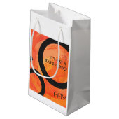 Oranje 50 decennium van de geboorte klein cadeauzakje (Achterkant Gekanteld)