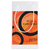 Oranje 50 decennium van de geboorte klein cadeauzakje (Voorkant)