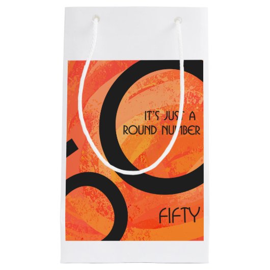 Oranje 50 decennium van de geboorte klein cadeauzakje (Voorkant)