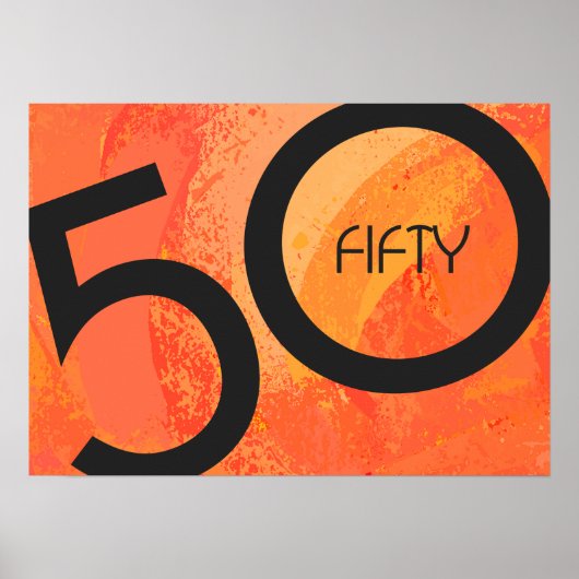 Oranje 50 decennium van de geboorte poster (Voorkant)